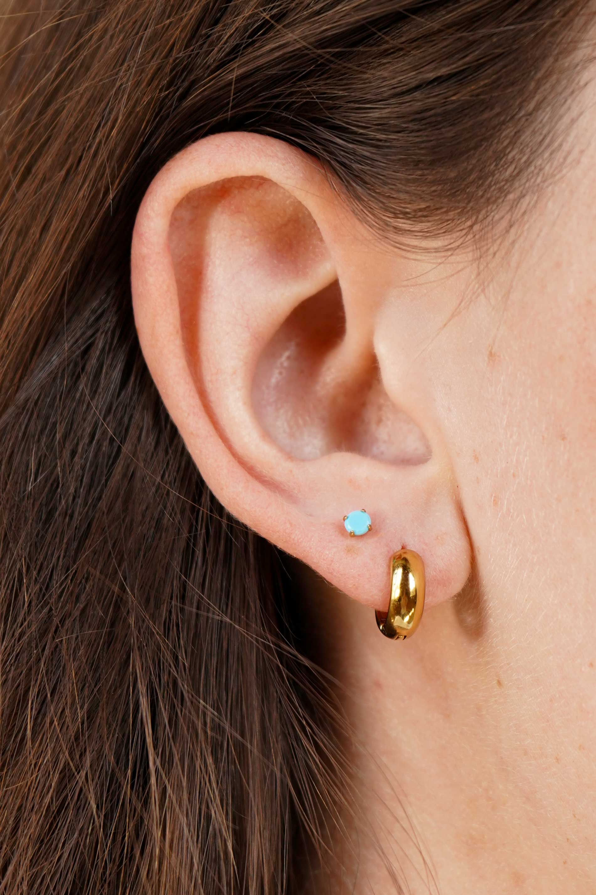 3mm Blue Lagoon Flat Back Stud - Image 2