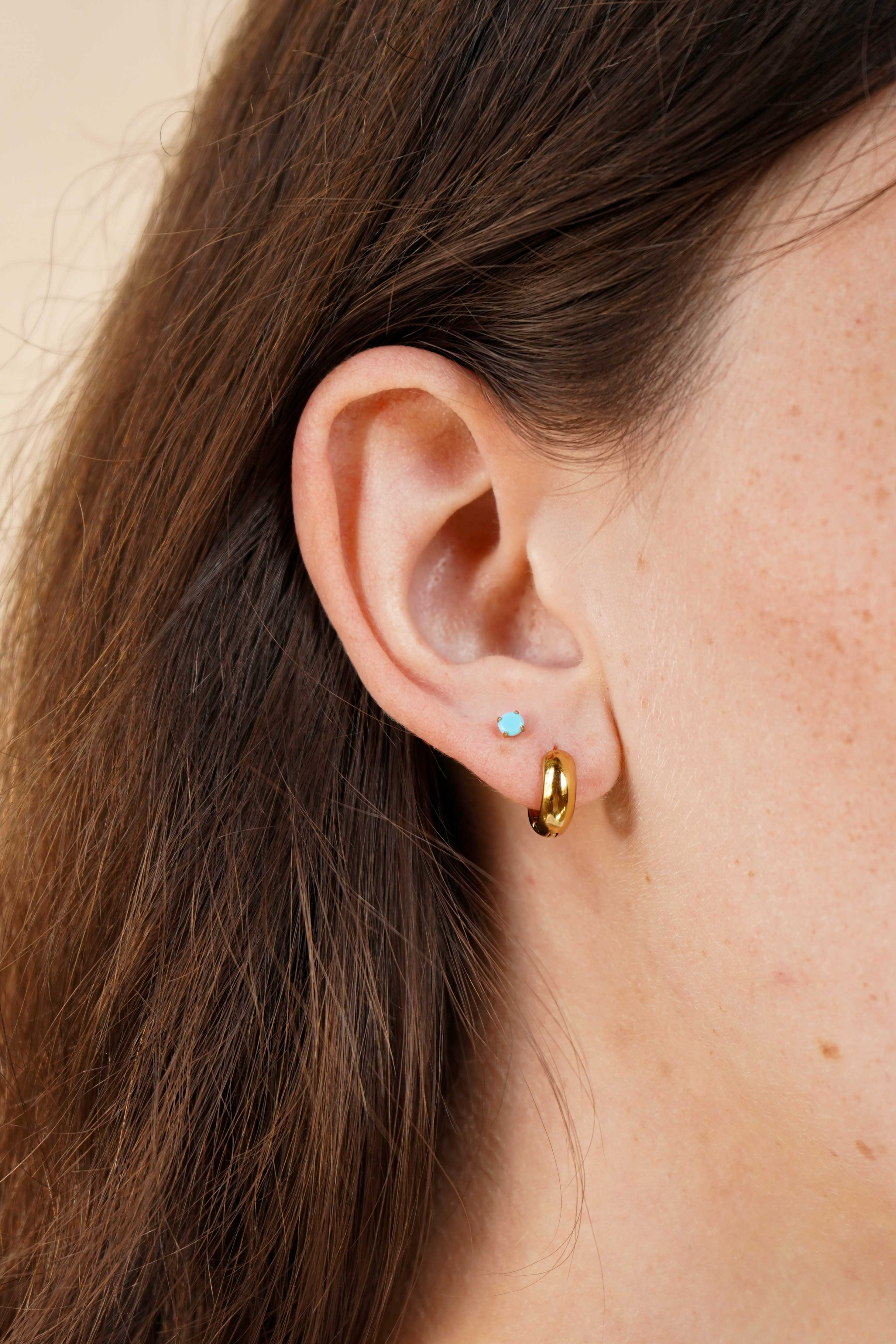 3mm Blue Lagoon Flat Back Stud - Image 3