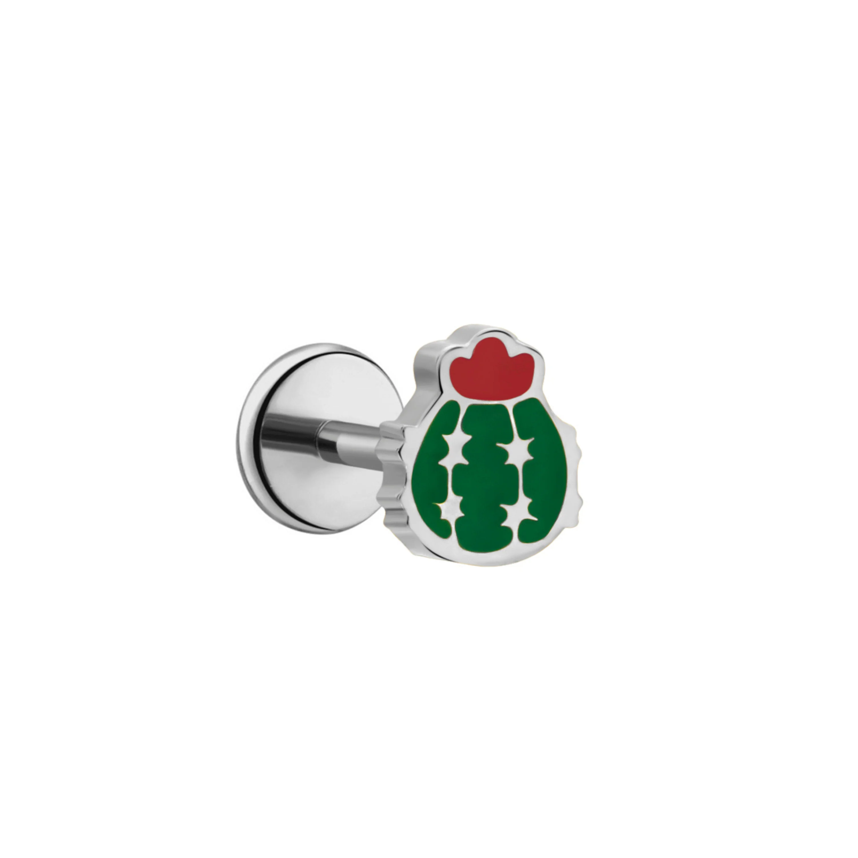 Barrel Cactus Enamel Flat Back Stud - Image 6