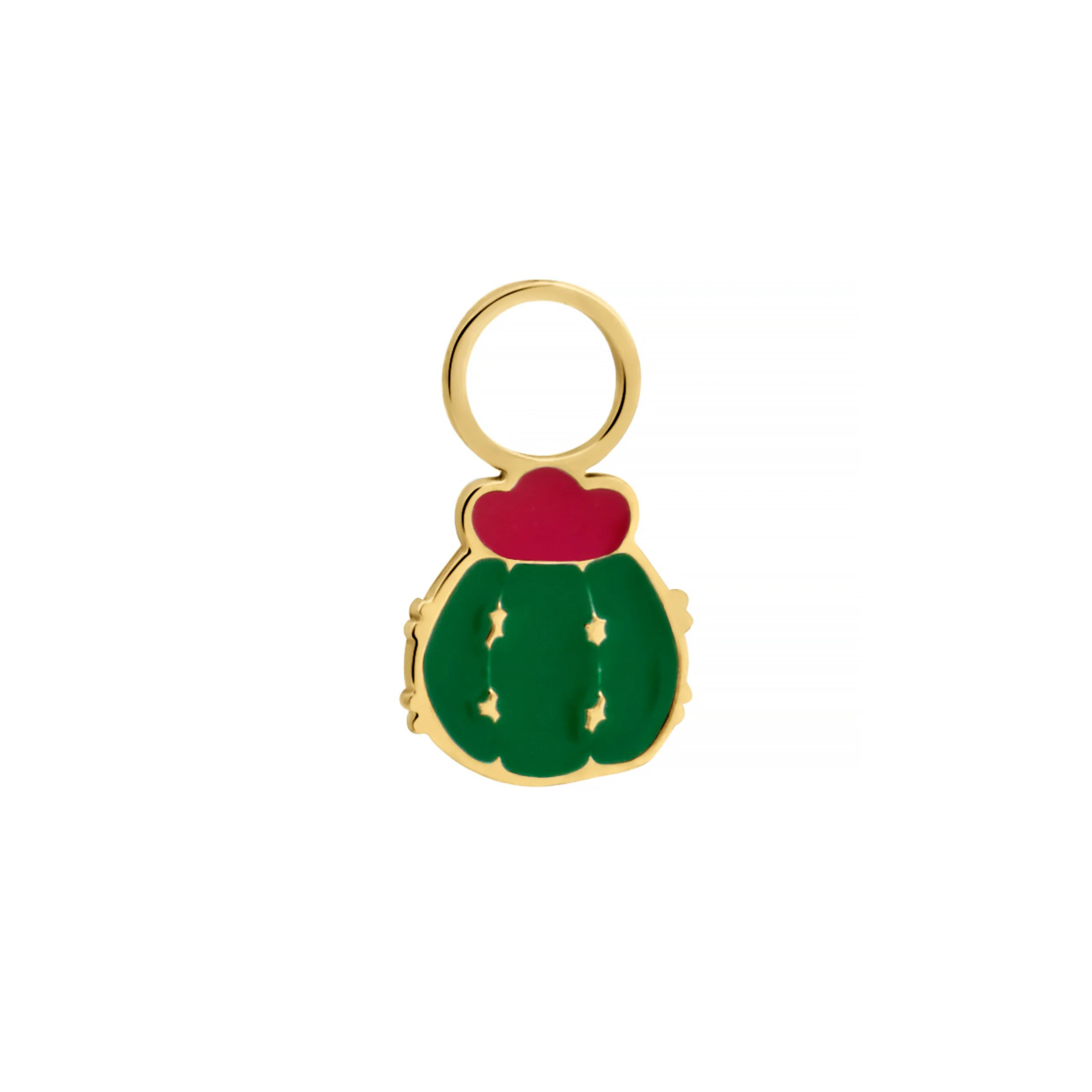 Barrel Cactus Hoop Charm