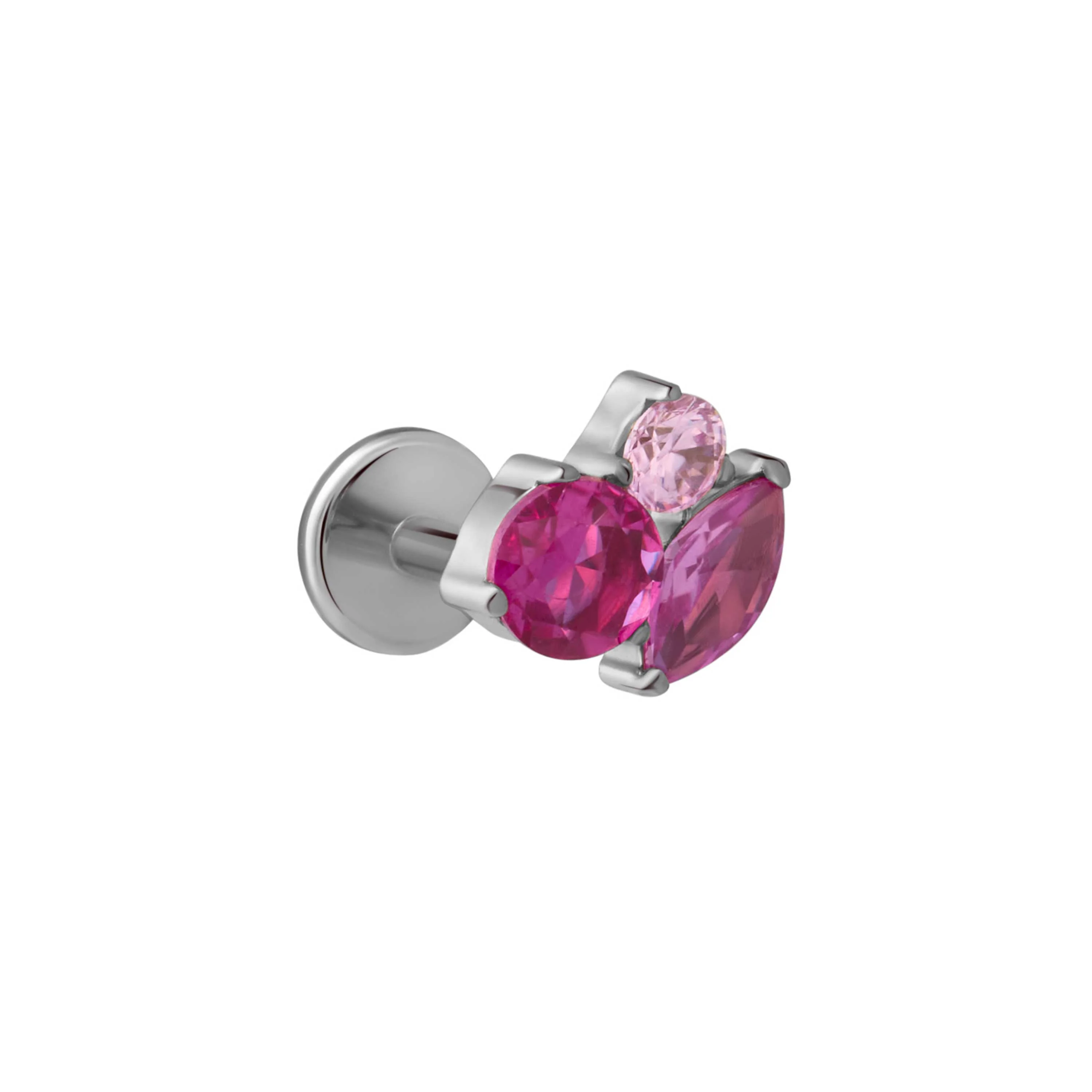 Bijoux Flat Back Stud - Pink - Image 3