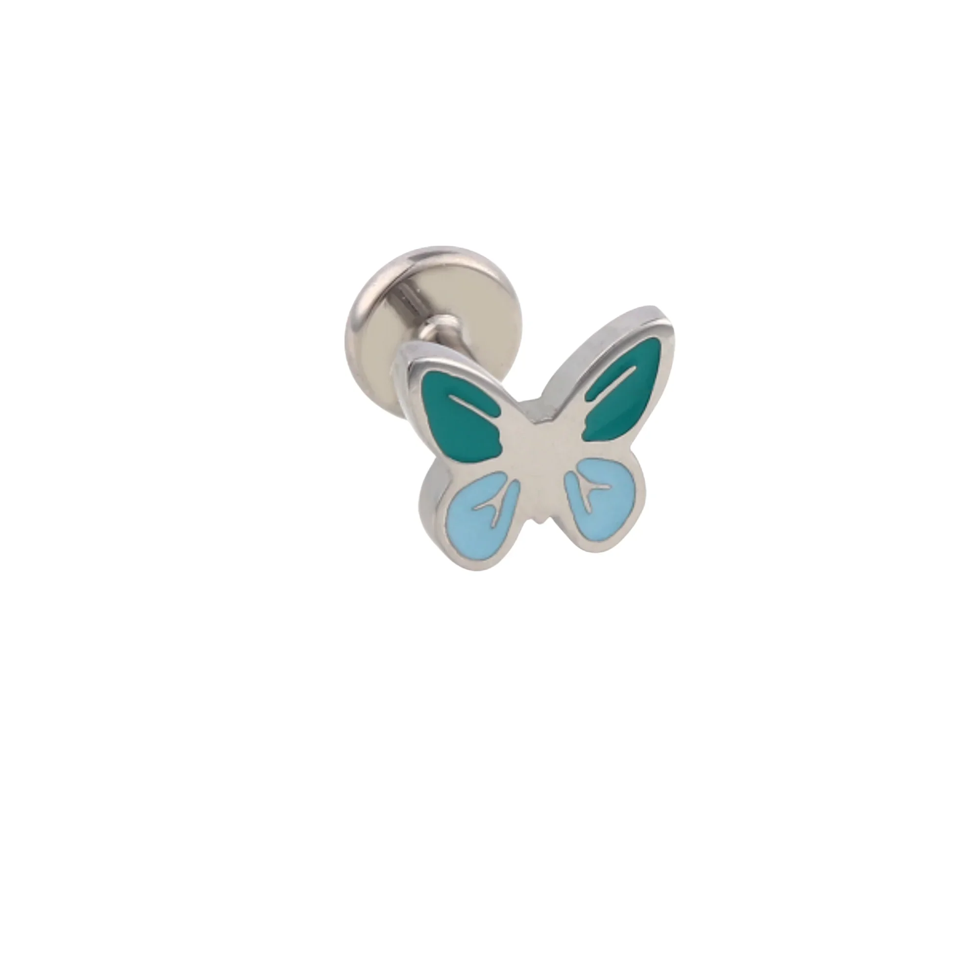 Blue Butterfly Enamel Flat Back Stud - Image 3