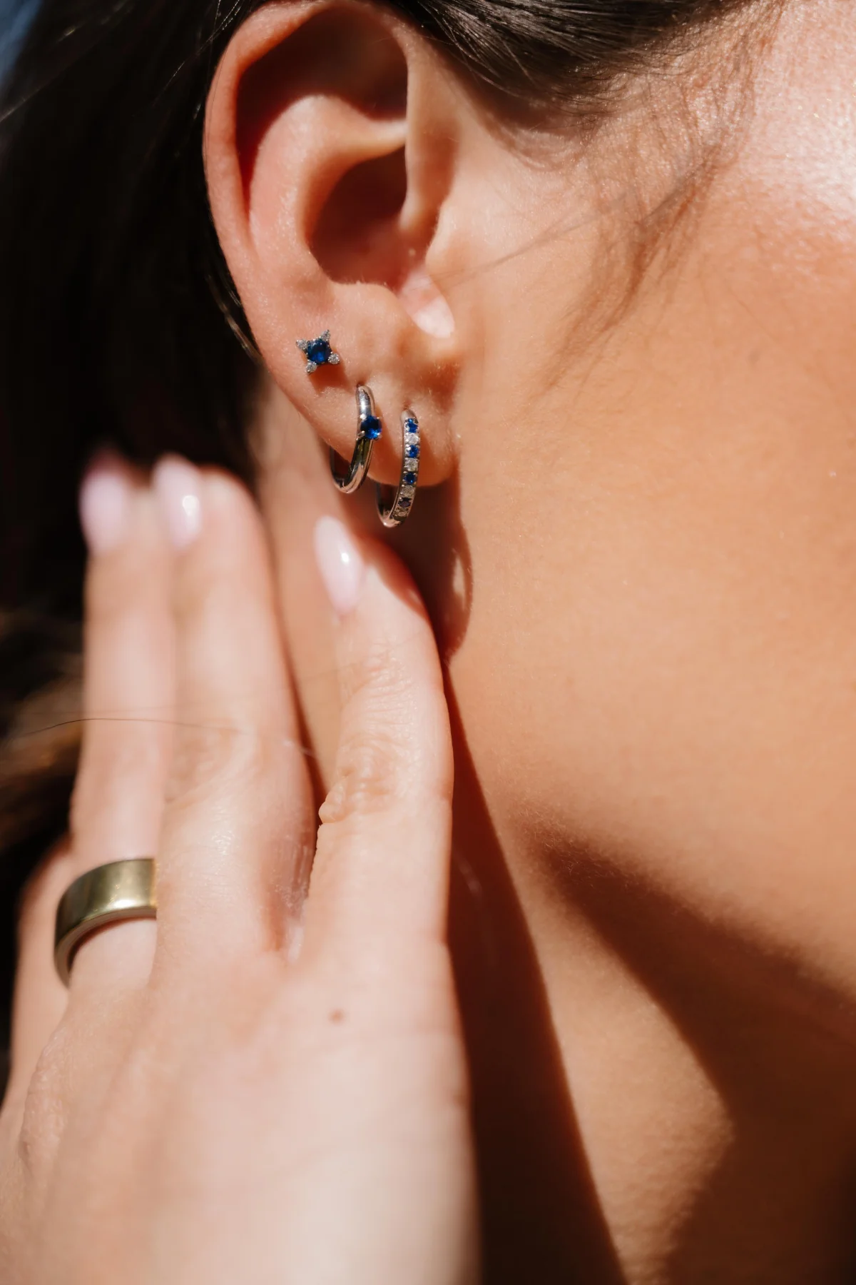 Blue Hour Titanium Celestial Hoops - Image 5
