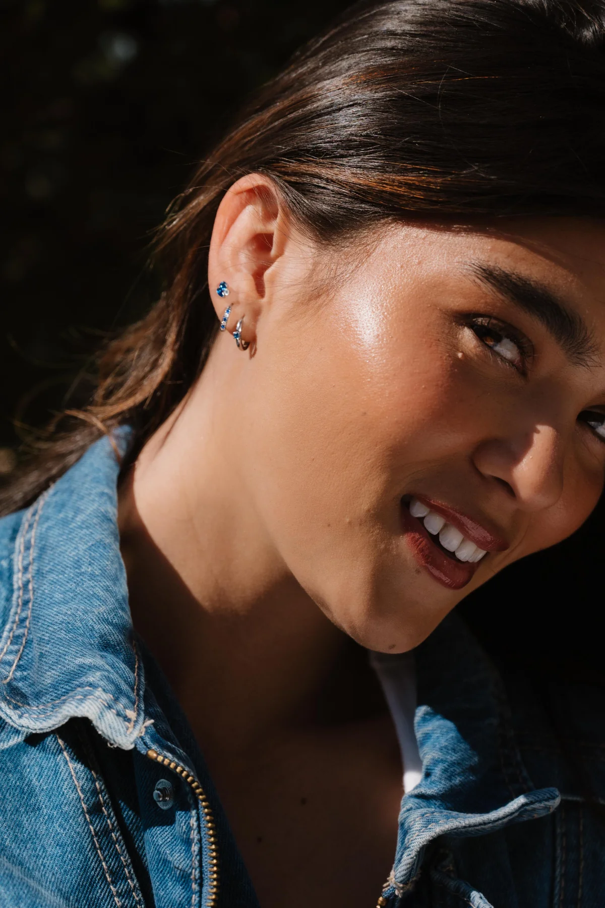 Blue Hour Titanium Celestial Hoops - Image 6