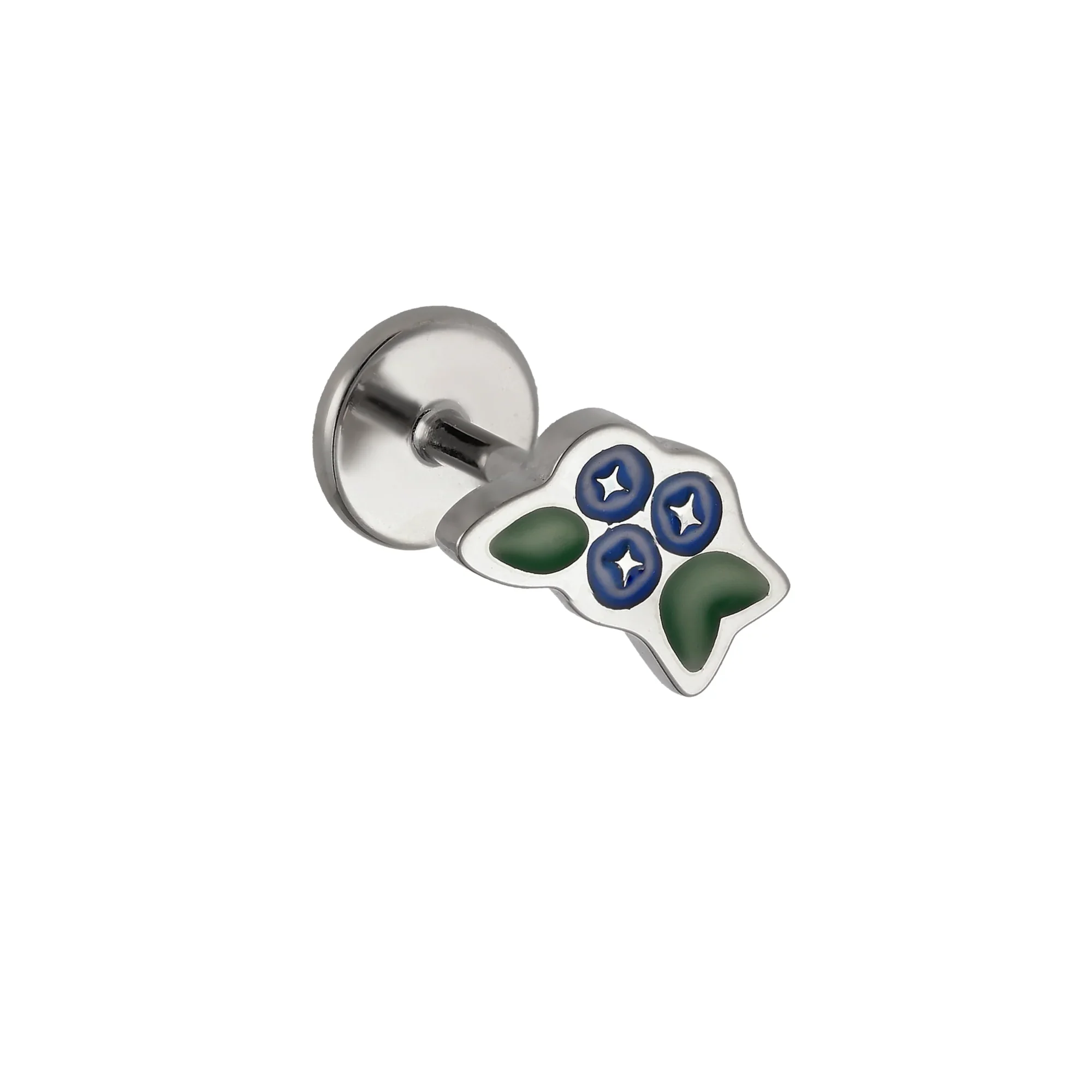Blueberry Bunch Enamel Flat Back Stud - Image 5