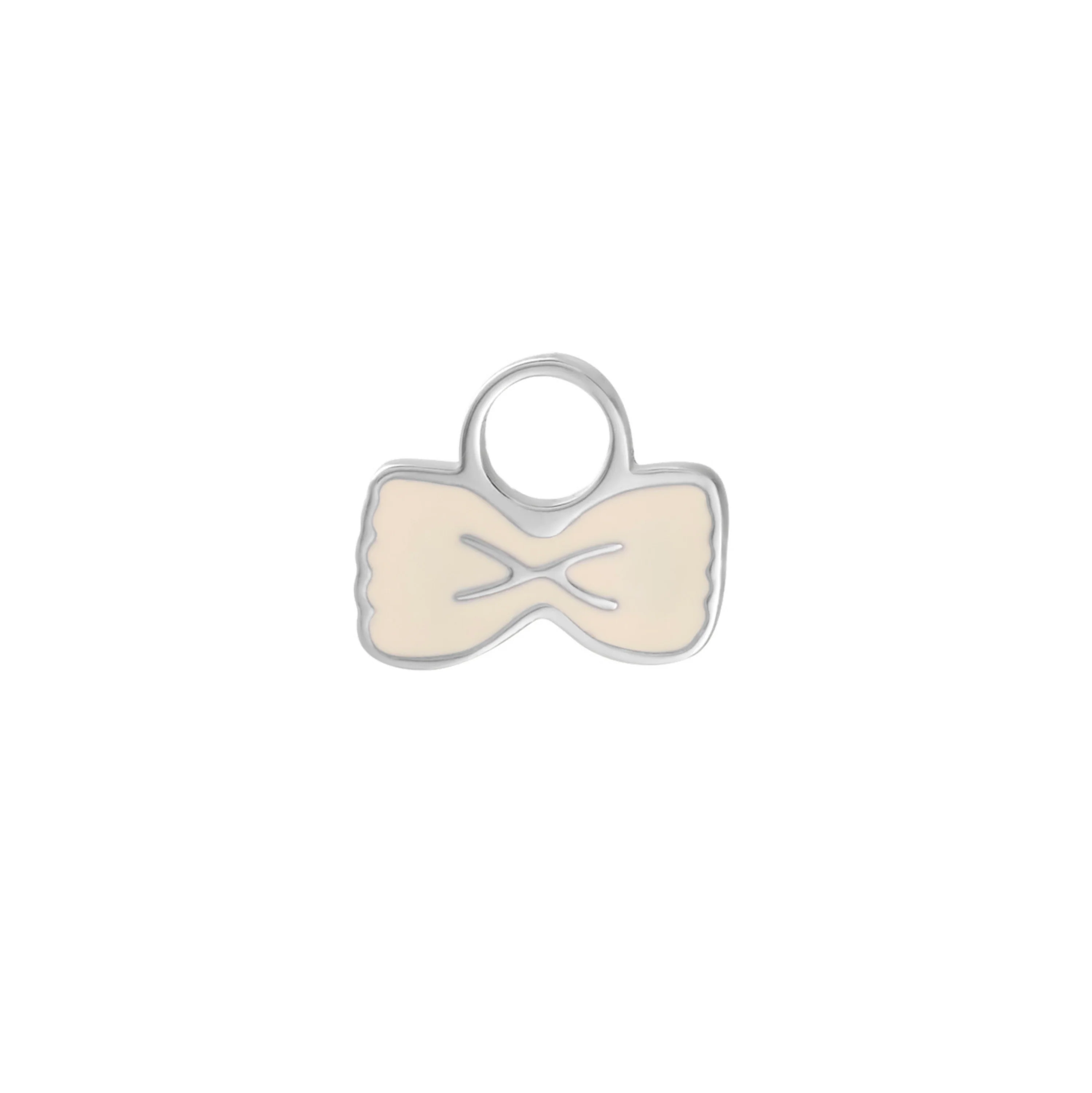 Bowtie Pasta Enamel Hoop Charm - Image 2