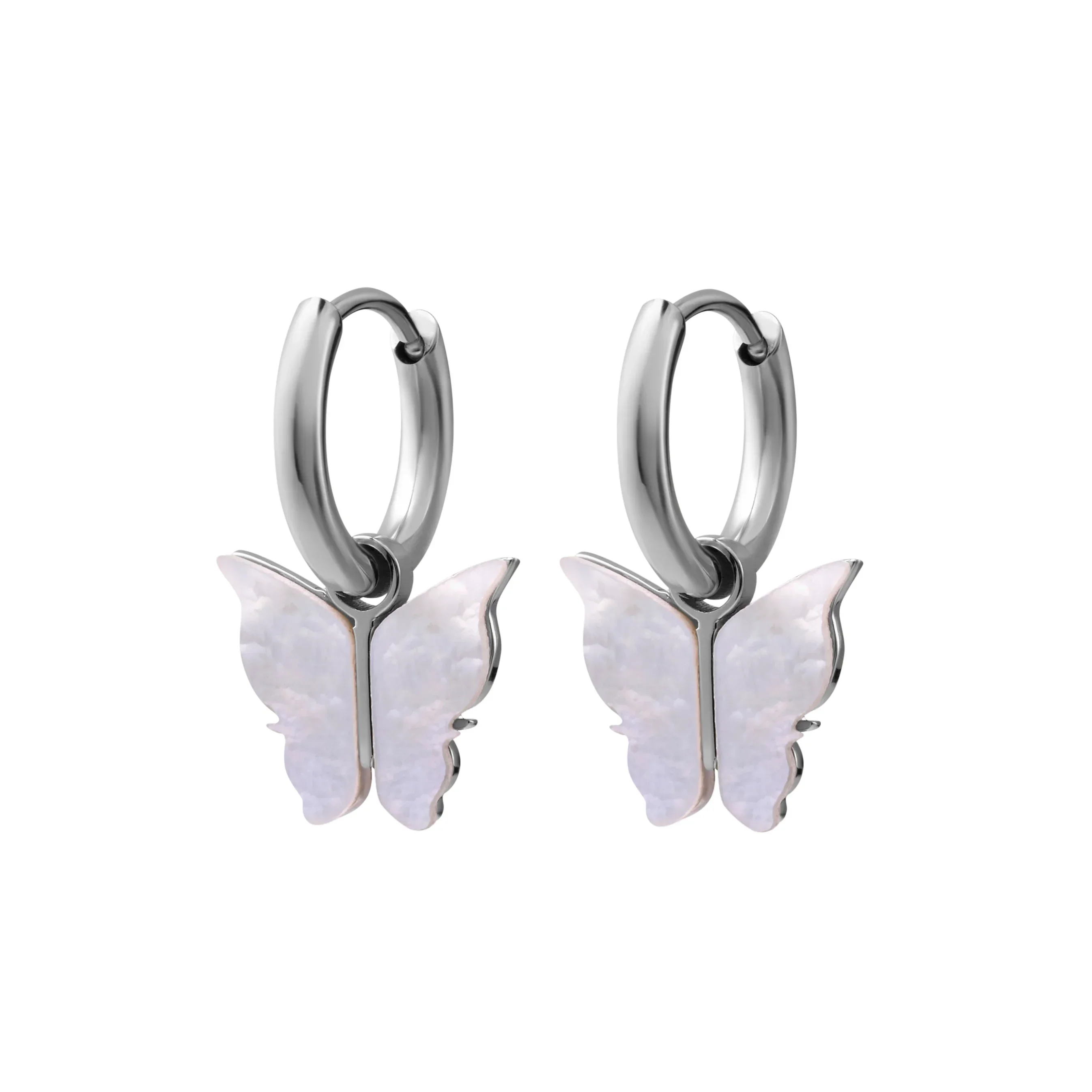 Butterfly Charm Hoops - Image 3