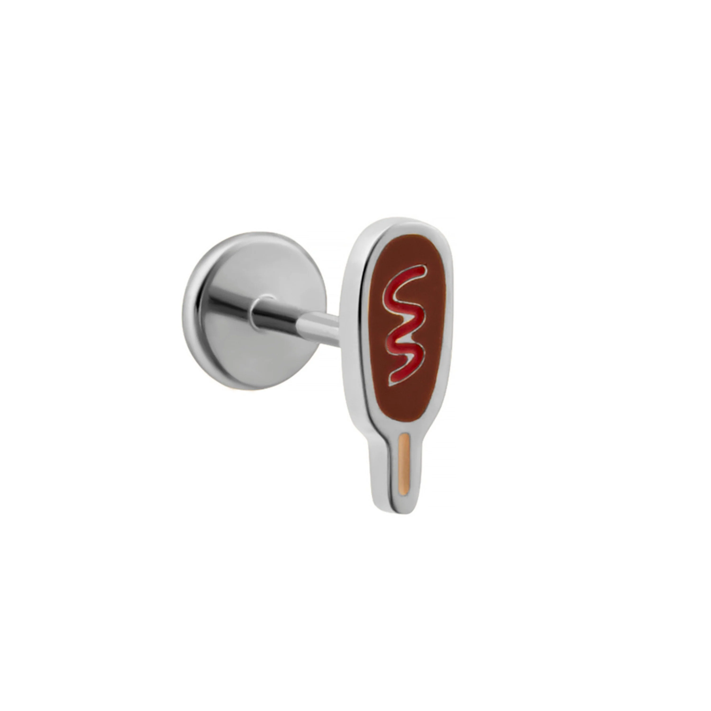 Corn Dog Enamel Flat Back Stud - Image 7