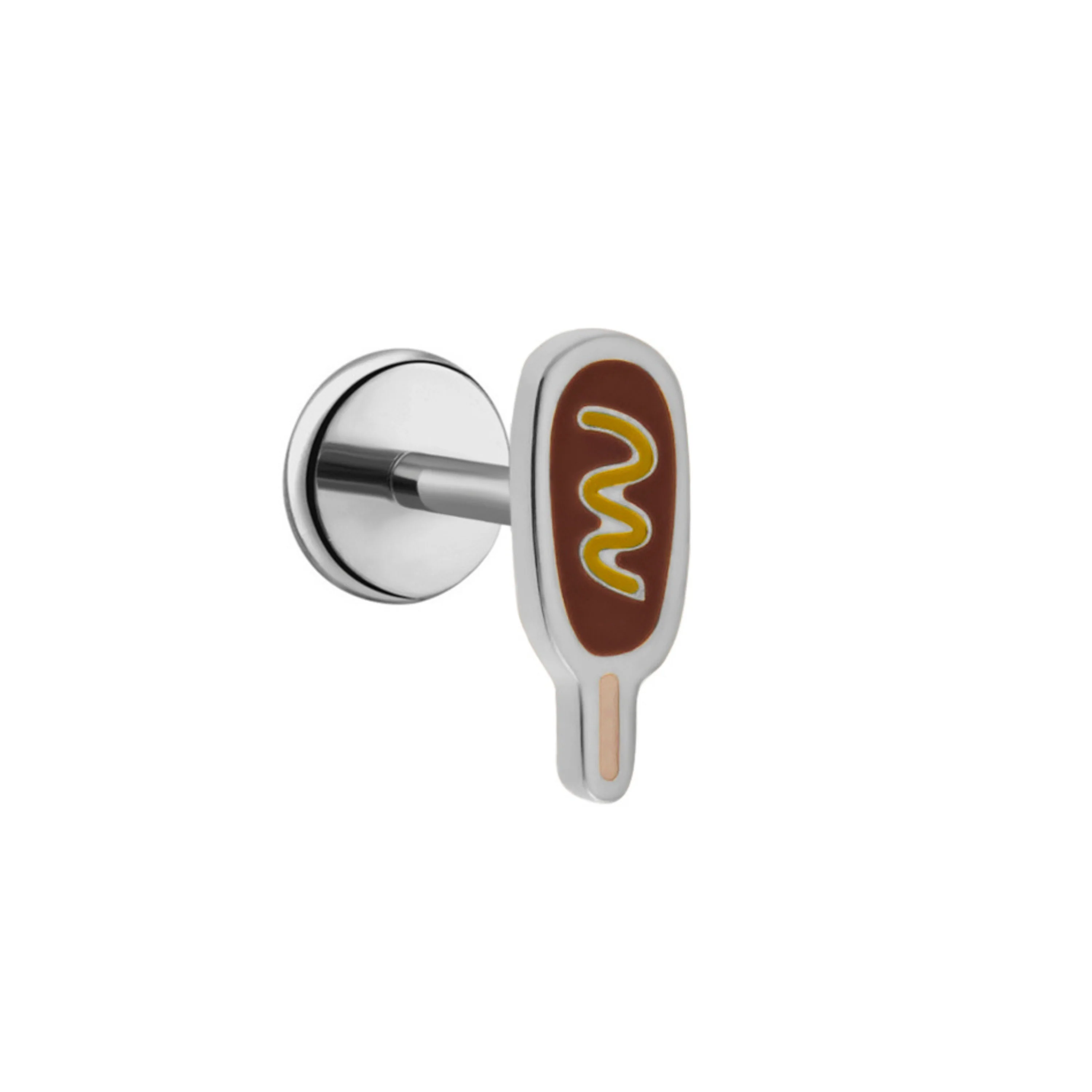 Corn Dog Enamel Flat Back Stud - Image 8