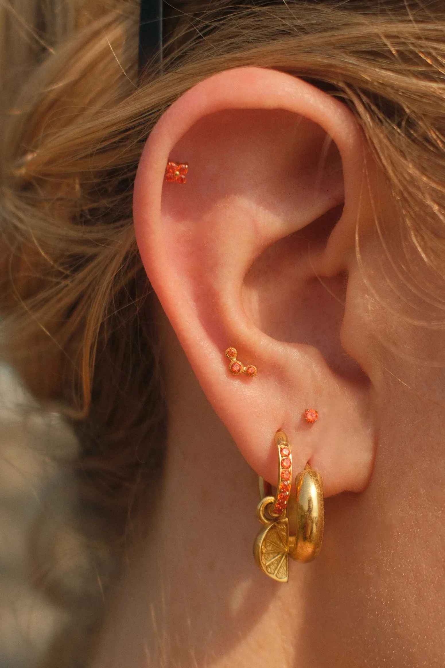 Fortune Flat Back Stud - Mai Tai - Image 3