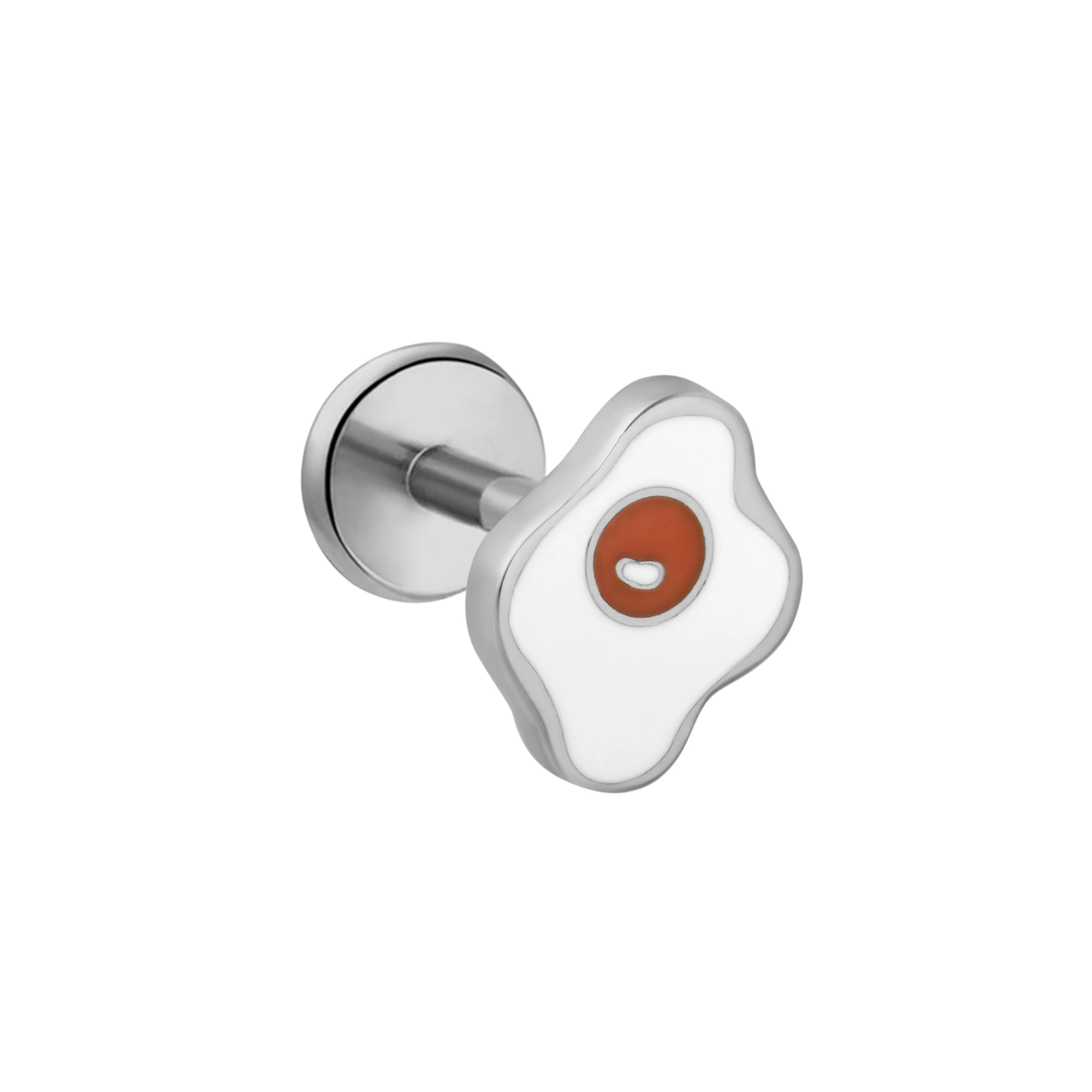 Fried Egg Enamel Flat Back Stud - Image 6