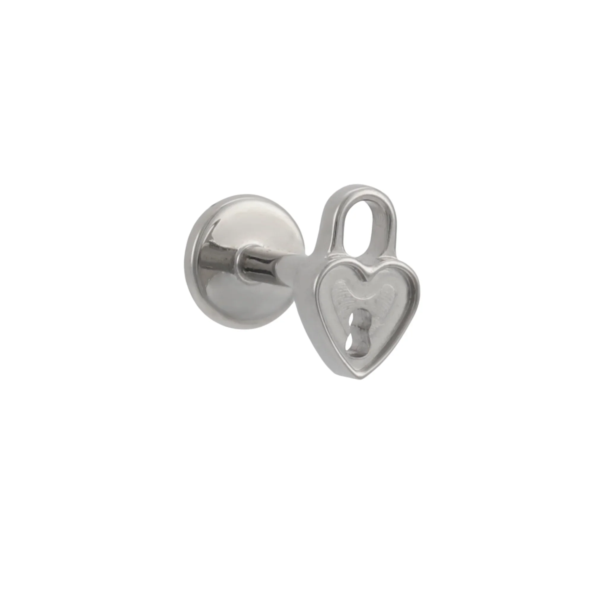 Heart Lock Flat Back Stud - Image 5