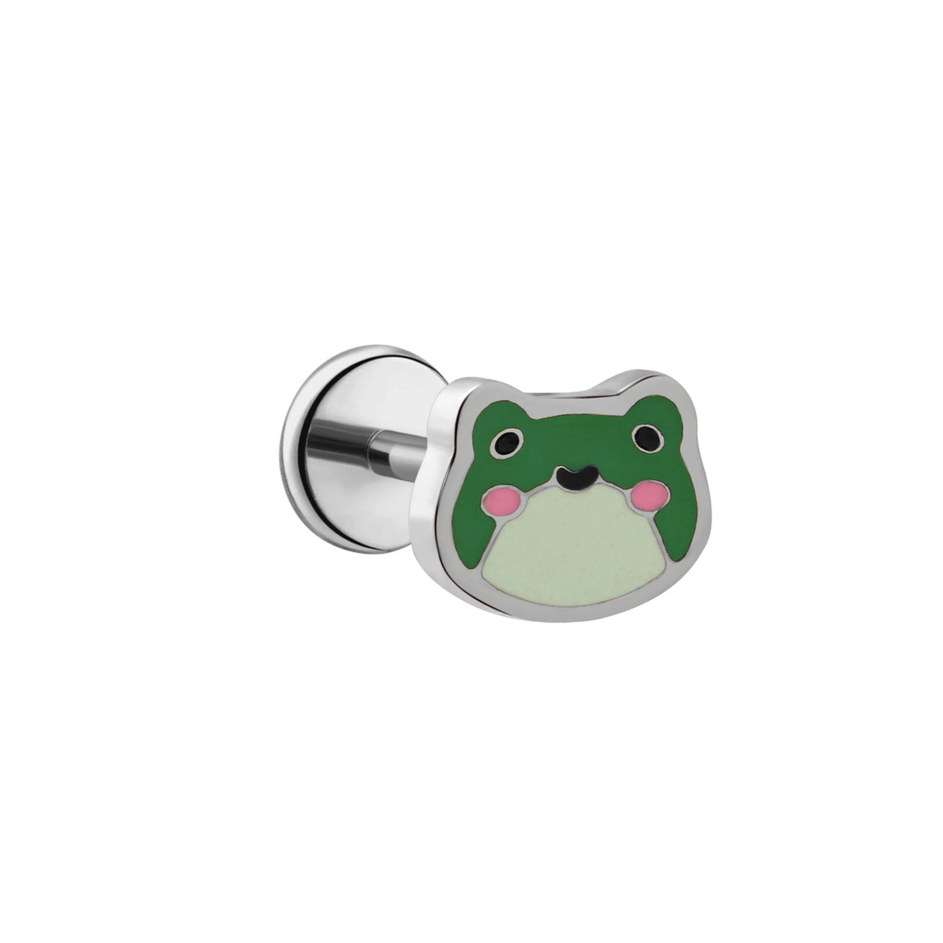 Kawaii Frog Enamel Flat Back Stud - Image 5