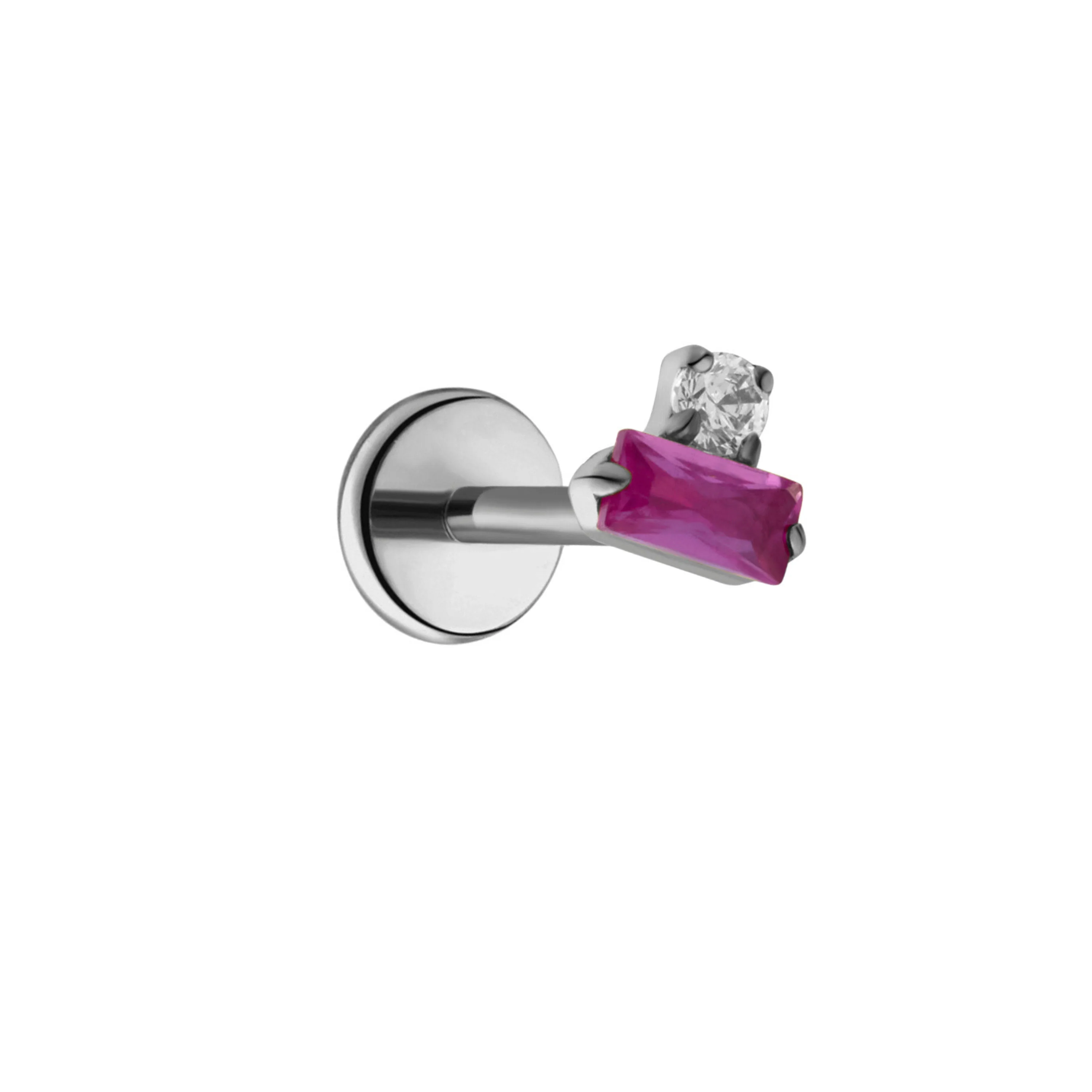 Mira Flat Back Stud - Pink - Image 5