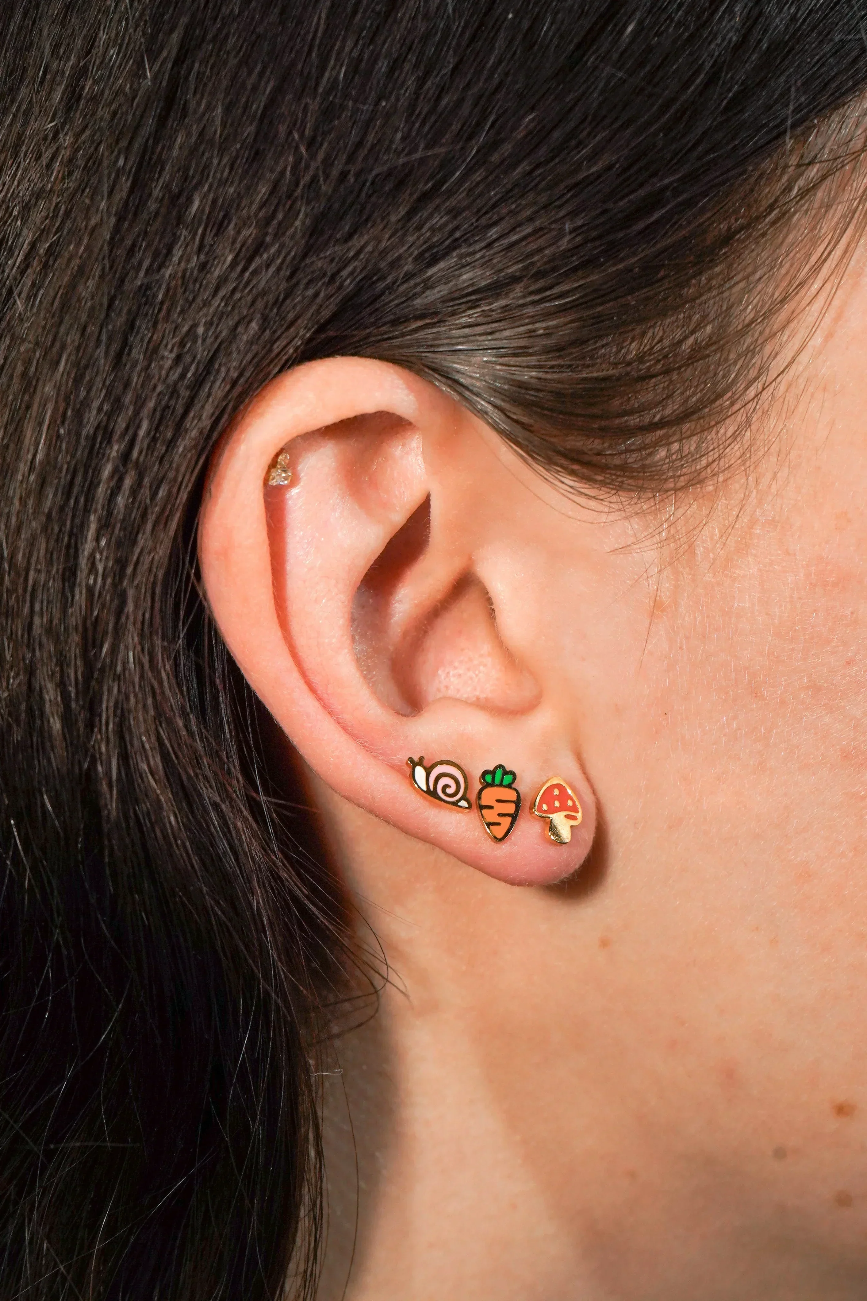Pastel Snail Enamel Flat Back Stud - Image 3