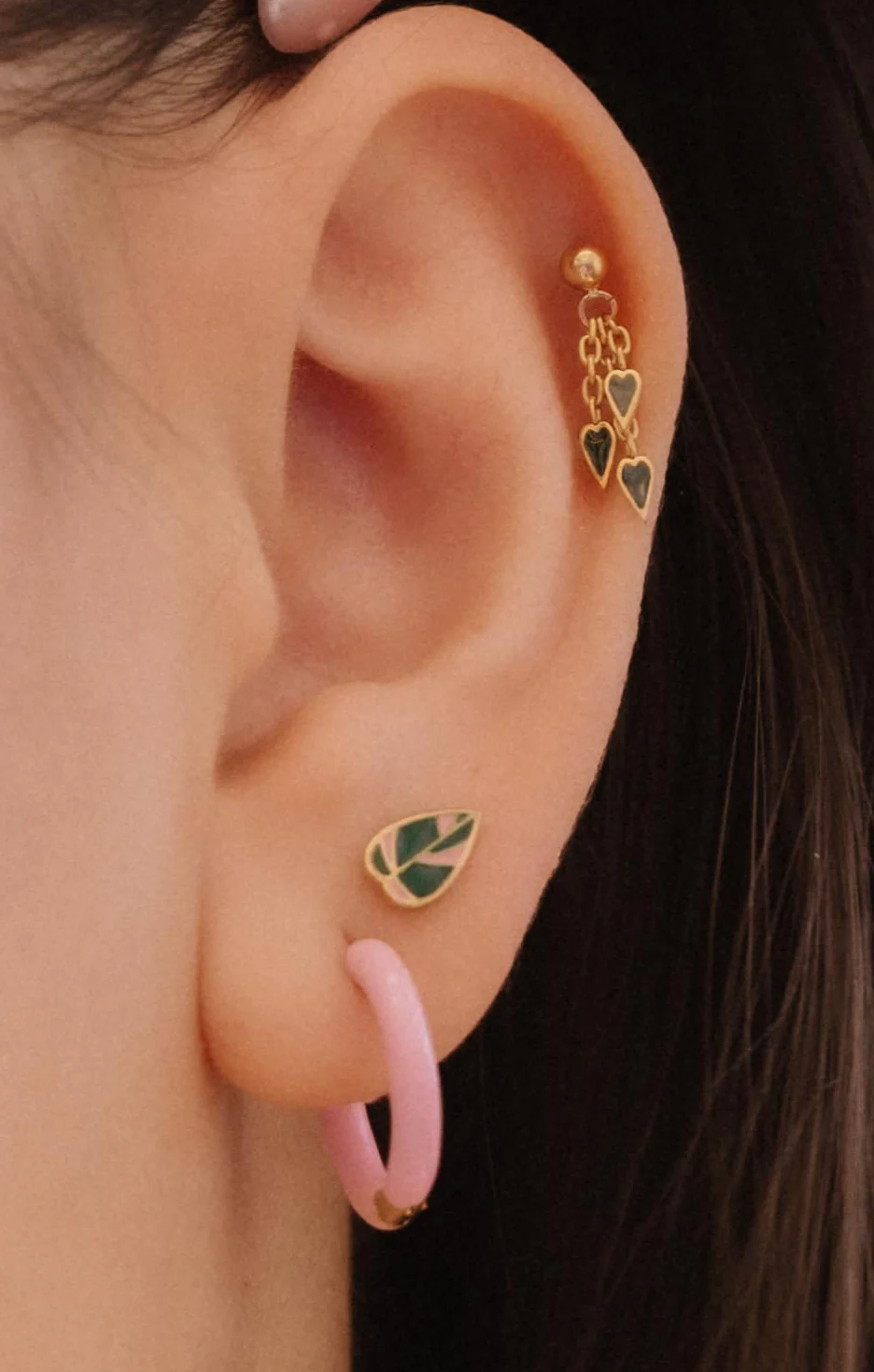 Pink Princess Enamel Flat Back Stud - Image 2