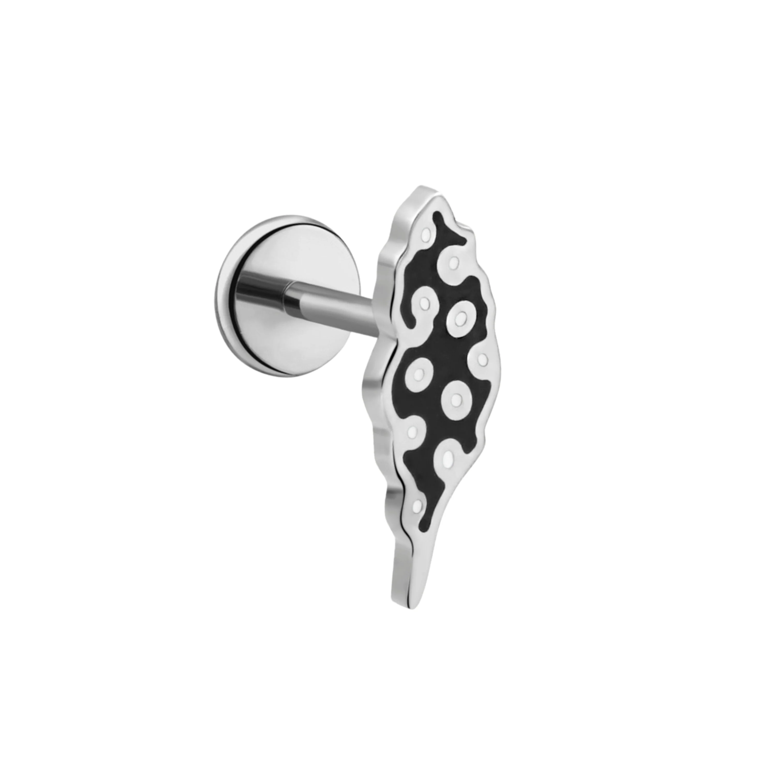 Polka Dot Begonia Flat Back Stud - Image 7