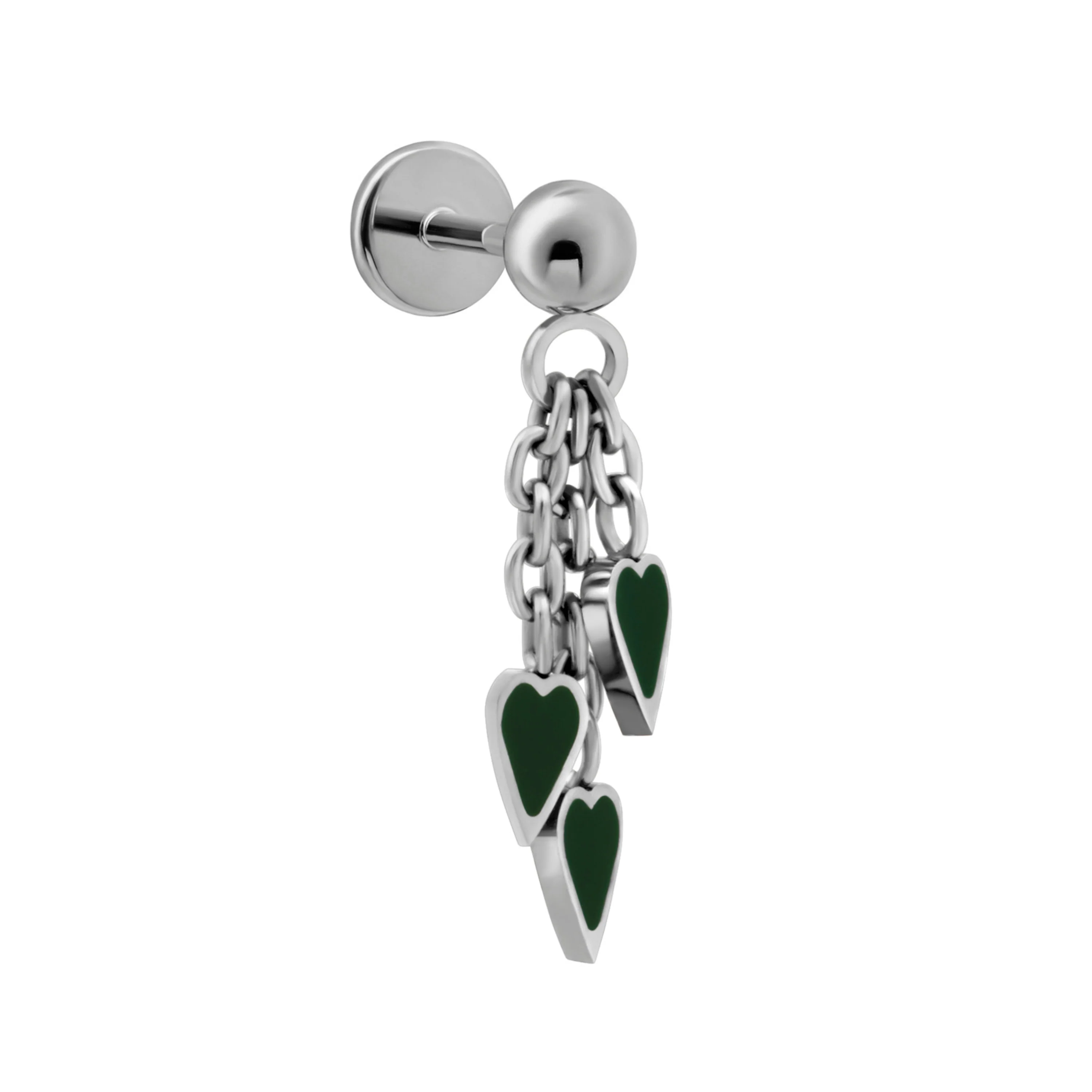 Pothos Enamel Flat Back Stud - Image 7