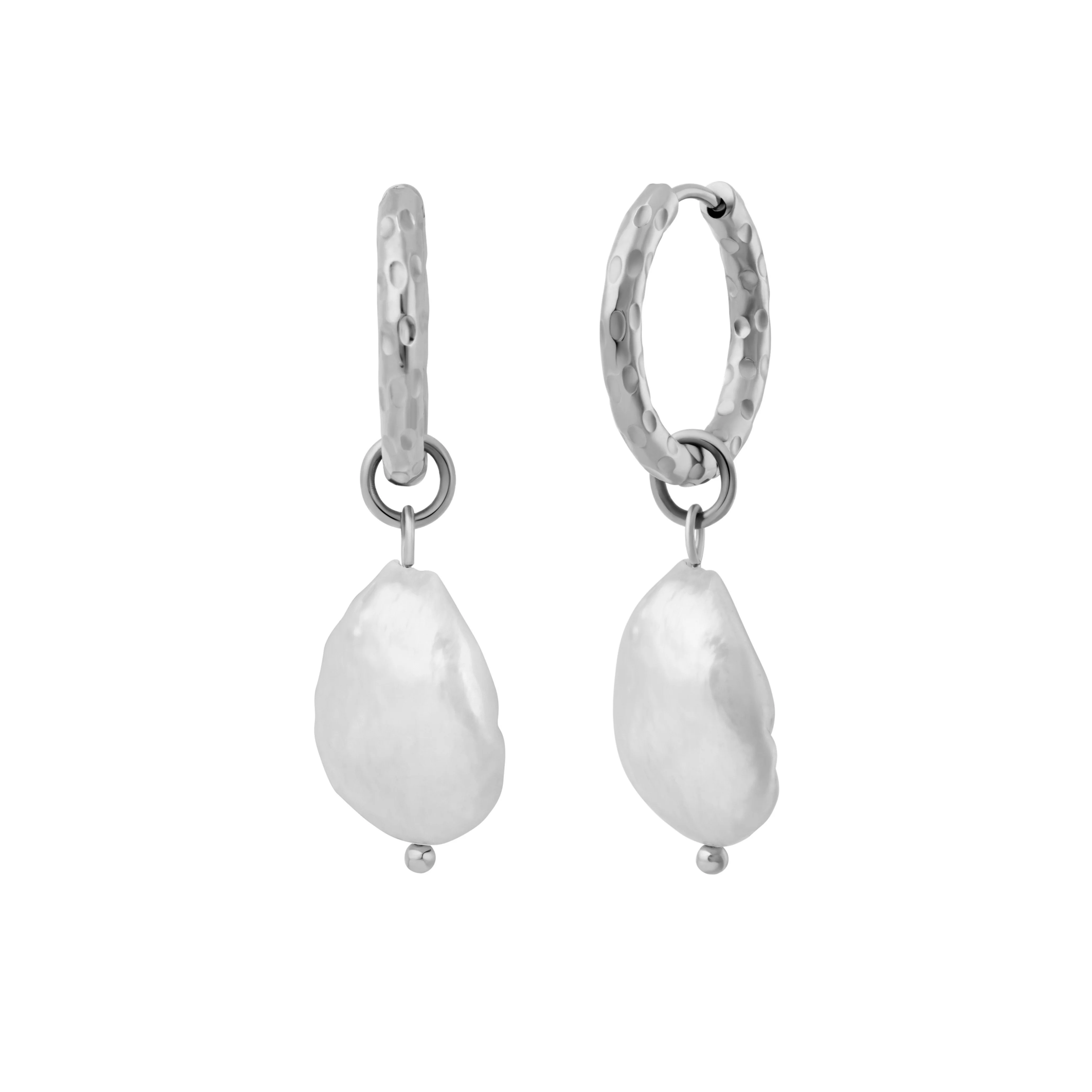 Seafoam Pearl Hoops - Image 5