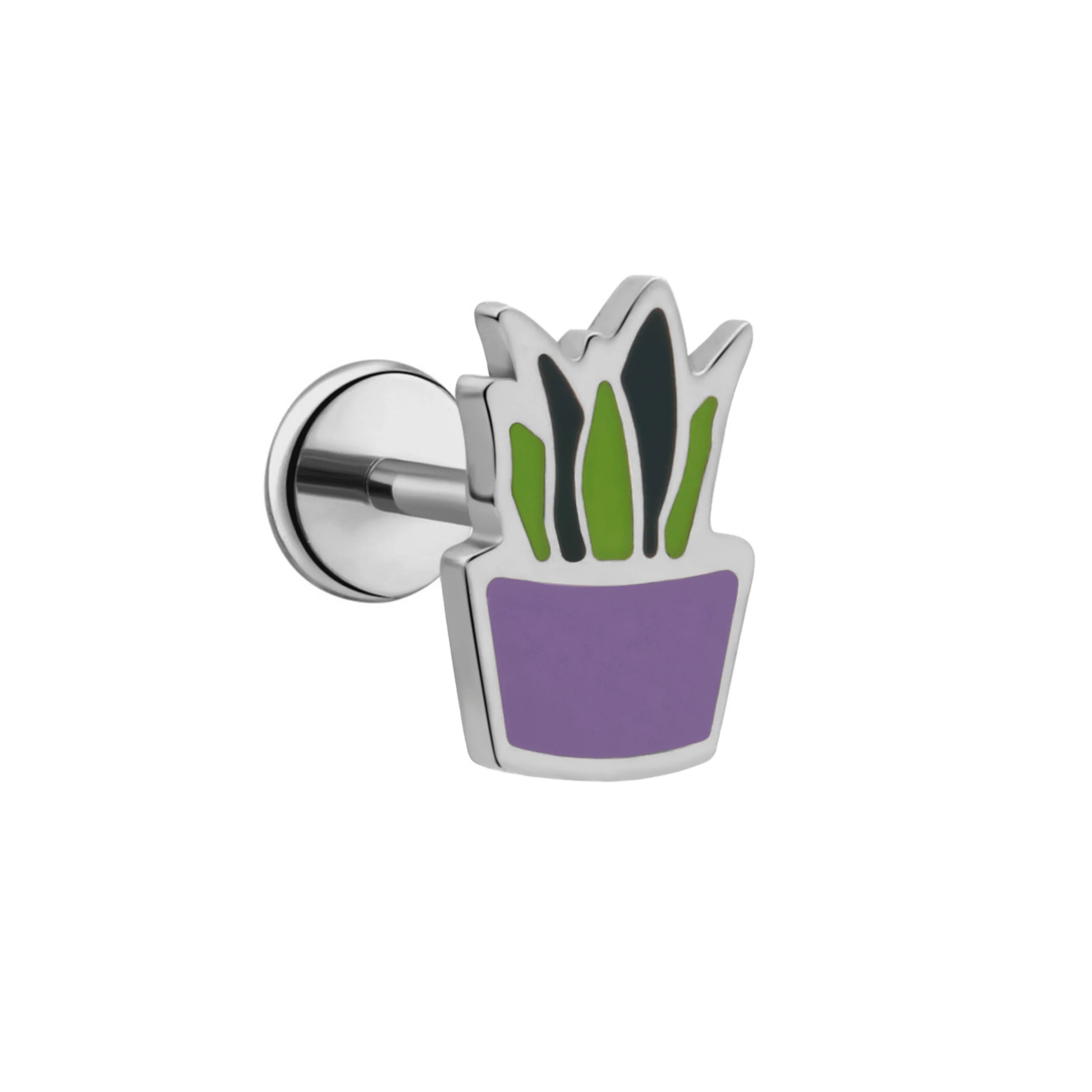 Snake Plant Flat Back Stud - Image 7