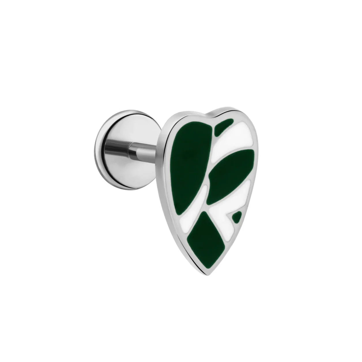 White Philodendron Flat Back Stud - Image 6