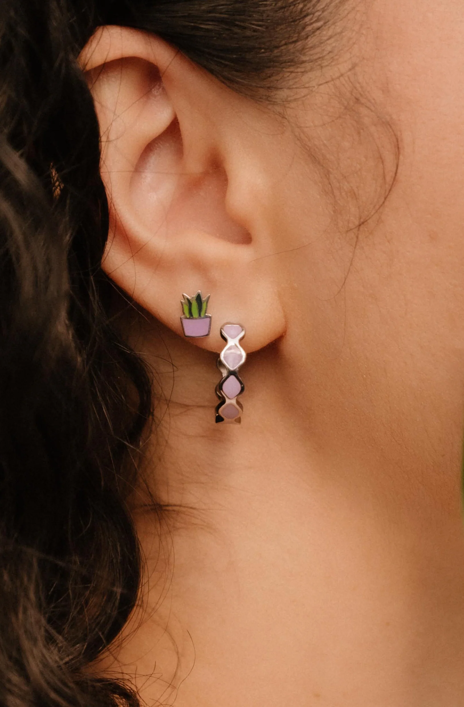 Wisteria Titanium Hoops - Image 4