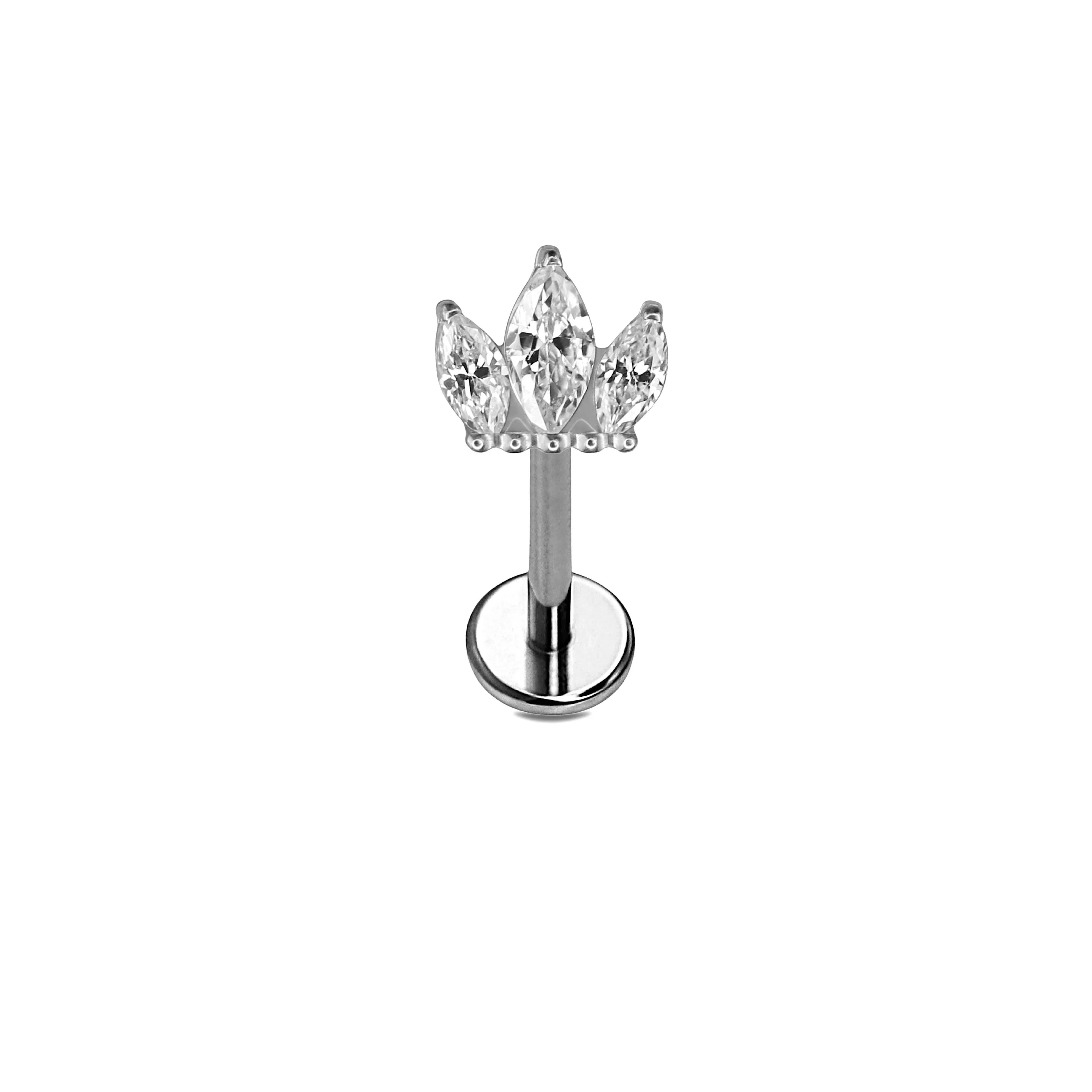 Zirconia Crown Flat Back Stud - Image 5